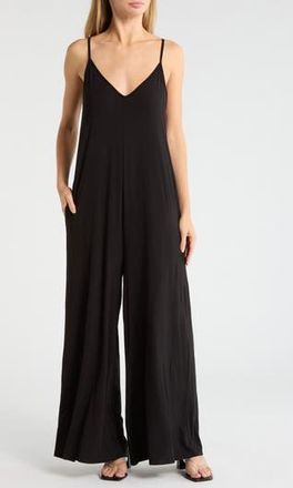 West K V-Neck Strappy Jumpsuit in Black at Nordstrom Rack, Size X-Large