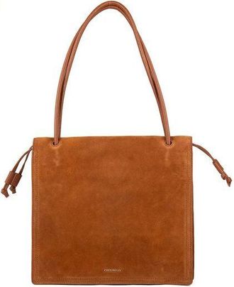 Coccinelle Womens Shoulder Bag Cognac Cowhide Shoulder-bags