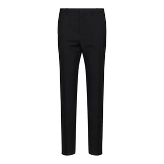 Fendi Pantalones Sastre de Mohair Kid - Trousers - Hombre - Negro - XL
