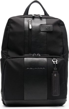 Piquadro Brief panelled backpack - men - Calf Leather/Fabric - OS - Black