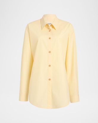 Khaite Goya Cotton Poplin Button-Down Top