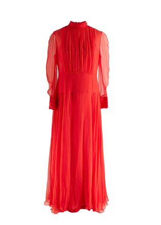 Dior Vibrant Red Silk Gown/Maxi Dress Size M