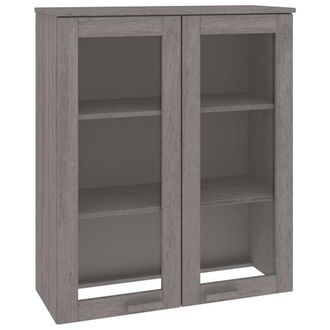 Berkfield Home Top for Highboard HAMAR Light Grey 85x35x100cm Solid Wood Pine | Size: 85 x 35 x 100 cm
