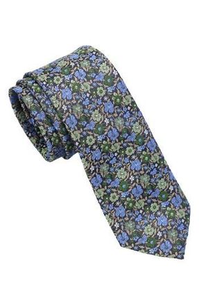 Ben Sherman Floral Woven Tie in Navy/Hunter Green at Nordstrom Rack, Size Regular