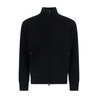 KANGRA Vest met hoge kraag - Heren - Sweatshirts & Hoodies - Zwart - Maat: 2XL Zijde
