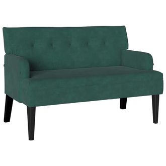 vidaXL Vidaxl Panca Chesterfield Verde Scuro 112 X 65,5 X 75 Cm Velluto