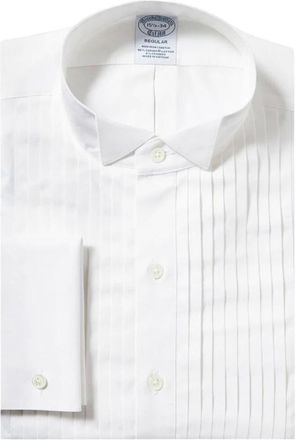 Brooks Brothers Camicia con colletto e dettaglio plissettato - - Shirts - Uomo - Bianco - L