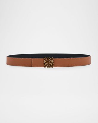 Loewe Men & apos;s Reversible Anagram Leather Belt