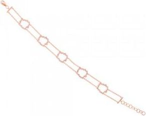 Allurez 0.43ct 14k Rose Gold Diamond Bracelet