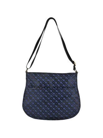 Gherardini Blue Monogram Canvas Small Satchel
