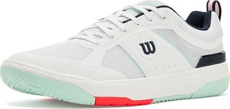 Wilson Pickle Pro Mens Shoes White/Bay/Fiery Coral : 11.5 D - Medium, Textile