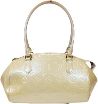 Louis Vuitton Pre-owned Handbags, female, Beige, Size: ONE SIZE Pre-owned Sherwood PM Monogram Vernis Handbag
