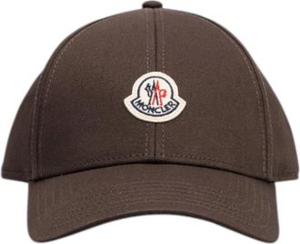 Moncler Katoenen Gabardine Baseballpet - Dames - Petten - Bruin - ONE Size - Katoen - Accessoires