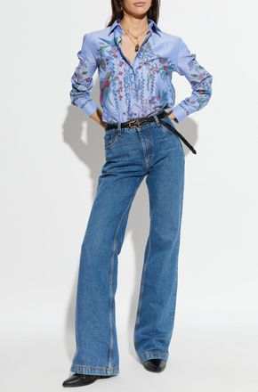Etro Patterned Shirt, Womens, Blue