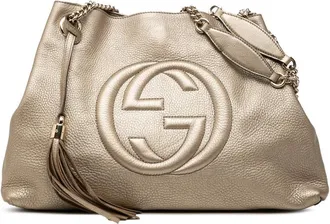 Gucci Pre-owned Gucci Medium Metallic Calfskin Soho Chain Tote Ladies FG118W7QPPQMCC9F