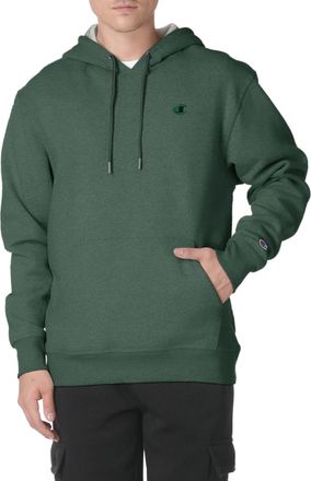 Champion Mens Sweatshirt, Powerblend, Fleece, Hoodie Sweatshirt for Men (Reg. Or Big & Tall), Dark Green C Logo, XL