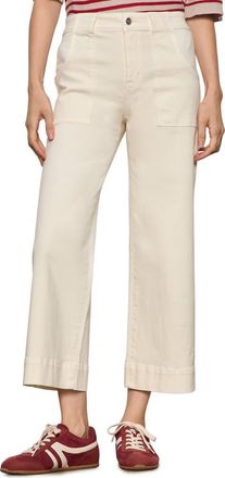 Sanctuary Insider High Waist Cropped Straight Leg Jeans in Collagen White at Nordstrom, Size 30