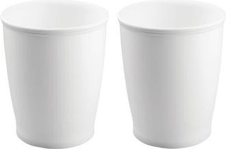 iDesign Kent Small Round Plastic Trash Can, 1.6 Gallon, 2-Pack, White at Nordstrom