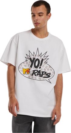 Mister Tee Mens Mt2729-Mtv Yo Oversize tee T-Shirt, White, XXL