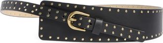 Vince Camuto Asymmetric Studded Edge Belt in Black at Nordstrom Rack, Size X-Large
