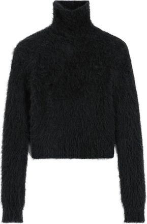 Ami brushed-effect cotton jumper - women - Cotton - M - Black