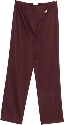 Burberry Rechte broek - Dames - Straight fit broeken - Rood - XS - Broeken