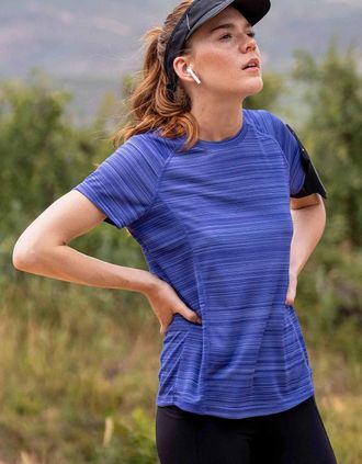 Mountain Warehouse Womens Mountain Warehouse Womens/Ladies Endurance Striped T-Shirt - Blue - Size: 18