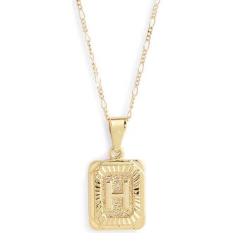 Bracha Initial Pendant Necklace in Gold-H at Nordstrom