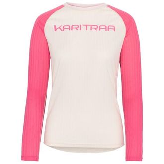 Kari Traa Ella L/S Funktionsshirt f&uuml;r Damen | wei&szlig;/rosa