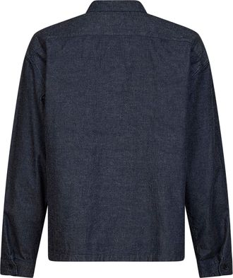 Prada Mens Shirt Cotton Chambray Blue