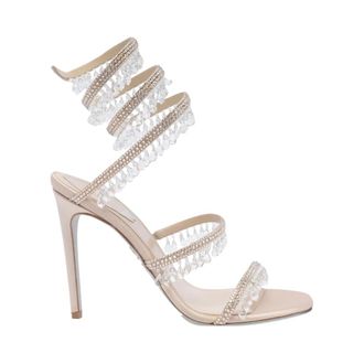 Rene Caovilla High Heel Sandals, female, Beige, Size: 8 US Beige Slip-On Stiletto Heel Shoes