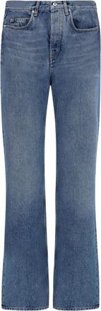 Off-white Light Blue Regular Mid Rise Jeans