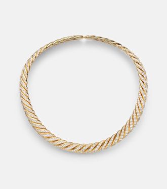 David Yurman Collana Sculpted Cable in oro 18kt con diamanti