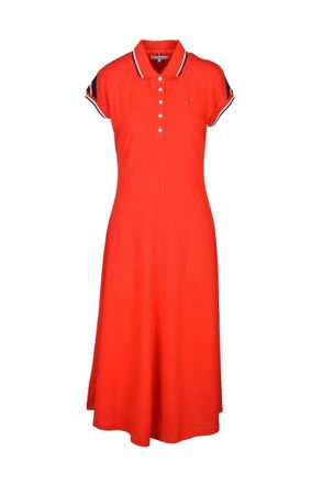 Tommy Hilfiger Red Flared Polo Dress