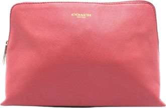 Coach Pink Leather Pouch (Pre-Owned)