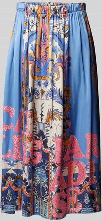 Miss Goodlife Midirock mit Eingrifftaschen in Blau, Gr&ouml;&szlig;e XL