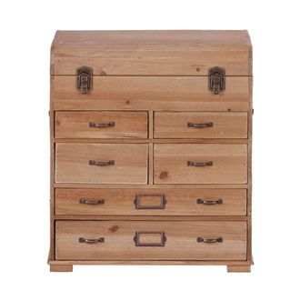 Maisons du monde Peque&ntilde;o mueble ba&uacute;l con 6 cajones de abeto