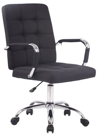 Clp Silla de oficina giratoria regulable en Tela Negro