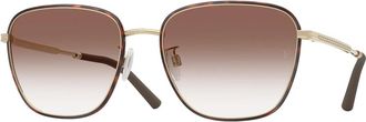 Oliver Peoples Sunglasses, female, Yellow, Size: 57 MM R-18 Sunglasses