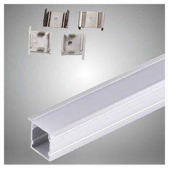 Trade Shop Trade Shop Traesio - Trade Shop - Profilo In Alluminio Da 2 Mt Incasso Con Copertura Opaca Per Strip Led Al-16