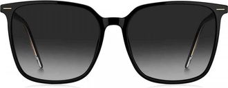 HUGO BOSS Gray Shaded Square Ladies Sunglasses BOSS 1523/S 0807/9O 57
