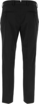 Prada Mens Stretch Recycled Polyester Trousers Black Recycledpolyester