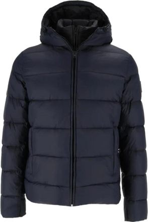 Fay Donsjack met capuchon - Heren - Gewatteerde jassen - Blauw - M - Jassen