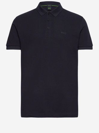 HUGO BOSS katoenen piqu&eacute; poloshirt met logo