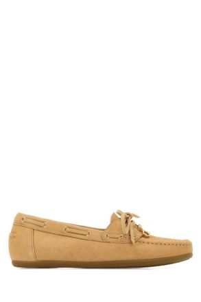 Ferragamo Beige Suede Loafers