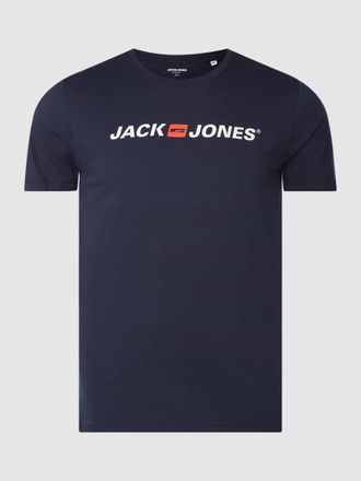 Jack & Jones Jack & Jones T-Shirt mit Label-Print Modell CORP in Dunkelblau, Größe XL