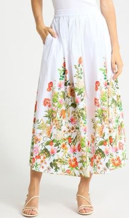 Joie Floral Poplin Pull-On Skirt in Trailing Blossoms at Nordstrom Rack, Size X-Small