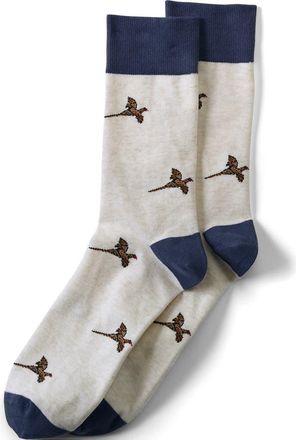 Lands End Novelty Crew Socks in Pheasants/ivory at Nordstrom