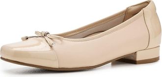 David Tate Amiya High Womens Heels Taupe Leather/Patent Leather : 10.5 WW (EE), Leather/Suede