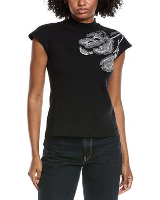 Gracia Knitted Mock Neck Sleeveless Top